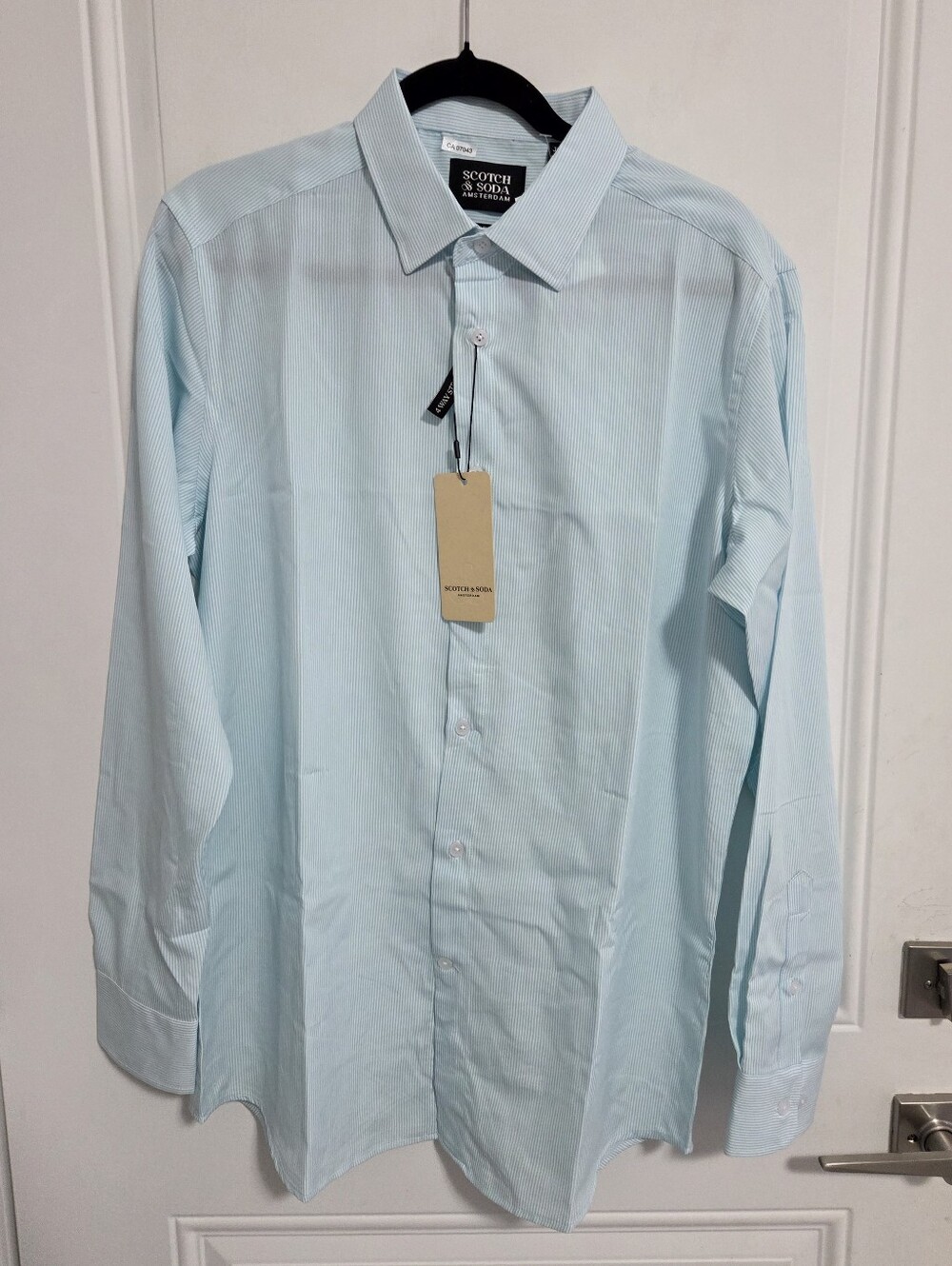 NWT - Scotch & Soda Men's Modern Fit Dress Shirt - Size 16.5/EU 42/XL